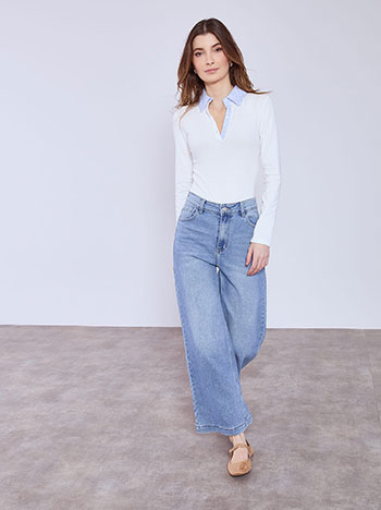 Κορμάκι με γιακά πουκάμισου SQ9844.4039+1