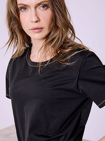 Celestino T-Shirt με Μεταλλικά Στοιχεία Sq9844 4082+5 Μπλούζες T-Shirts Γυναικεία Ρούχα Μόδα