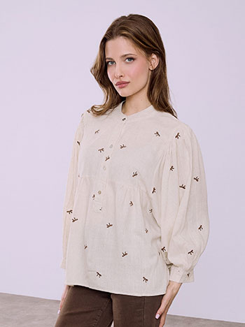 Μπλούζα με κεντητά φιογκάκια SQ9844.4083+3