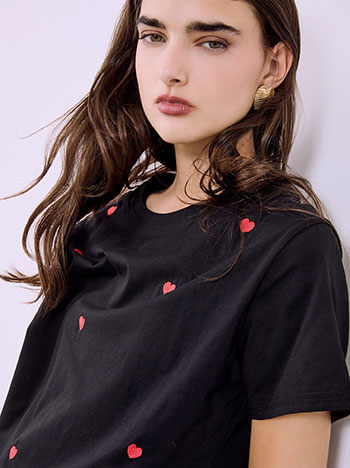 Celestino T-Shirt με Καρδιές Sq9844 4092+4 Μπλούζες T-Shirts Γυναικεία Ρούχα Μόδα