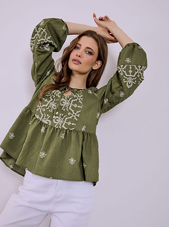 Μπλούζα με βολάν στο τελείωμα SQ9844.4269+4