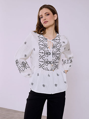 Μπλούζα με βολάν στο τελείωμα SQ9844.4269+1