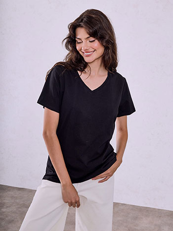 T-shirt με V λαιμόκοψη SQ9844.4330+1