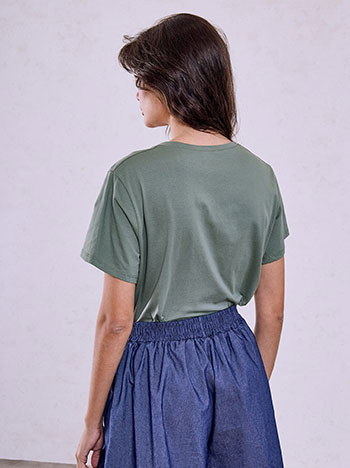 T-shirt με V λαιμόκοψη SQ9844.4330+11