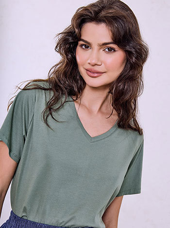 T-shirt με V λαιμόκοψη SQ9844.4330+11