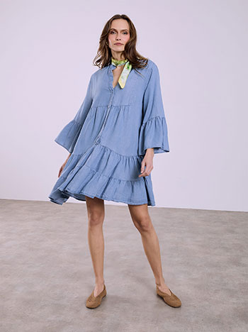 Φόρεμα μίνι με denim όψη SQ9844.8137+2