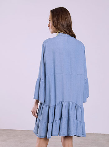 Celestino Φόρεμα Μίνι με Denim Όψη Sq9844 8137+2 Φορέματα Mini Γυναικεία Ρούχα Μόδα