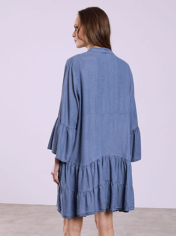 Celestino Φόρεμα Μίνι με Denim Όψη Sq9844 8137+3 Φορέματα Mini Γυναικεία Ρούχα Μόδα