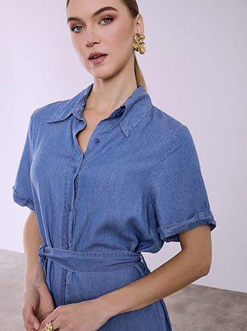Σεμιζιέ φόρεμα με denim όψη SQ9844.8138+3 φωτογραφία