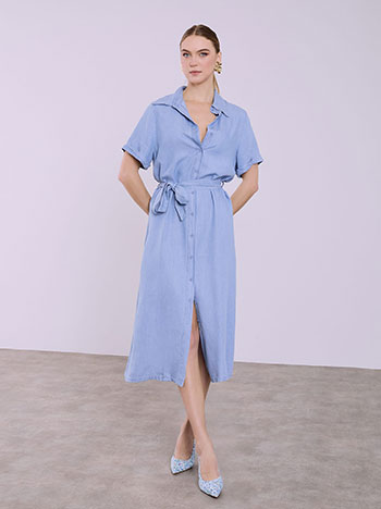 Σεμιζιέ φόρεμα με denim όψη SQ9844.8138+1 φωτογραφία