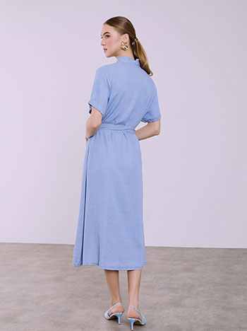Celestino Σεμιζιέ Φόρεμα με Denim Όψη Sq9844 8138+1 Φορέματα Midi Γυναικεία Ρούχα Μόδα
