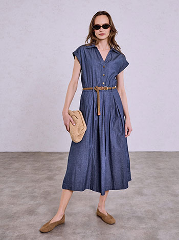 Φόρεμα μίντι με τζιν όψη SQ9844.8225+1