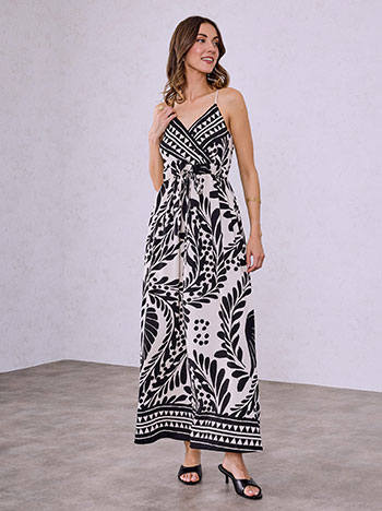 Φόρεμα εμπριμέ μάξι SQ9844.8232+1