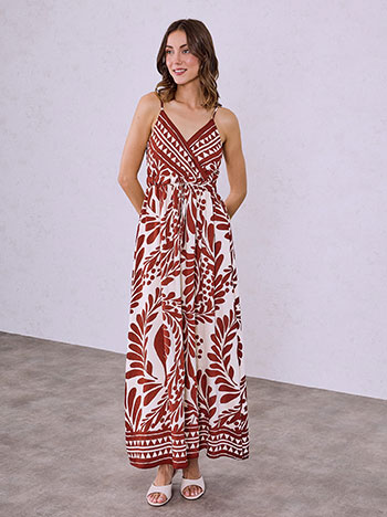 Φόρεμα εμπριμέ μάξι SQ9844.8232+3