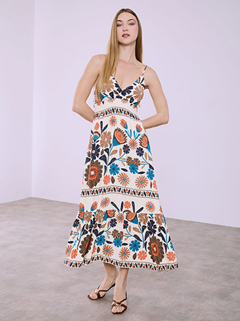 Φόρεμα μάξι με λουλούδια SQ9844.8537+2