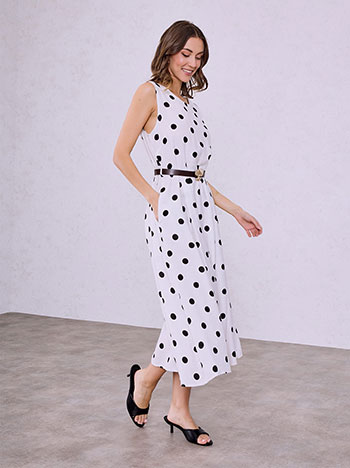 Φόρεμα πουά με πιέτες SQ9844.8557+1