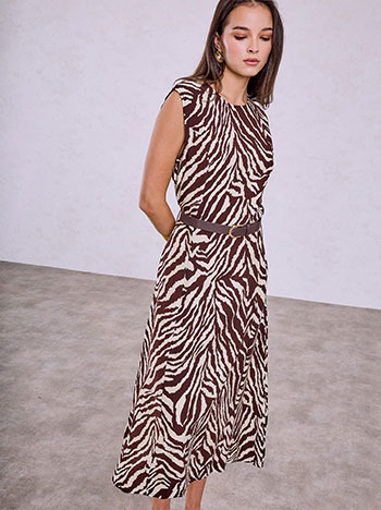 Φόρεμα μίντι με animal print SQ9844.8563+2