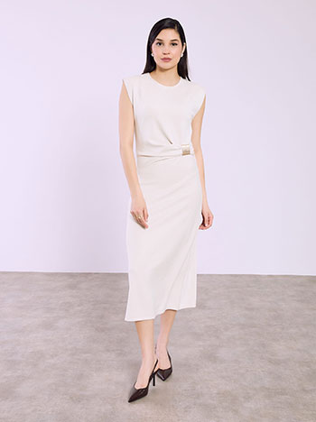 Φόρεμα μίντι με διακοσμητική αγκράφα SQ9844.8600+3