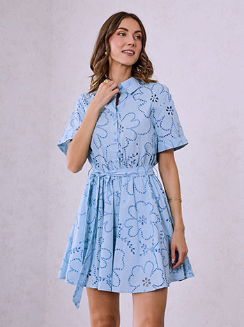 Φόρεμα μίνι με διάτρητες λεπτομέρειες SQ9844.8829+2