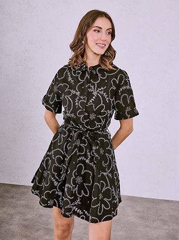 Φόρεμα μίνι με διάτρητες λεπτομέρειες SQ9844.8829+1