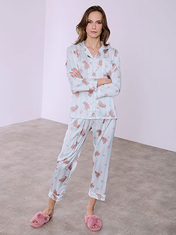 Σετ πιτζάμας ριγέ με αρκουδάκι SQ9858.0006+1