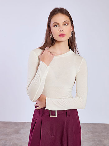 Μπλούζα μονόχρωμη με βισκόζη SQ9975.4989+2