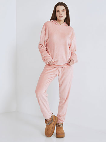 Σετ φόρμας fleece με κουκούλα WR101901117