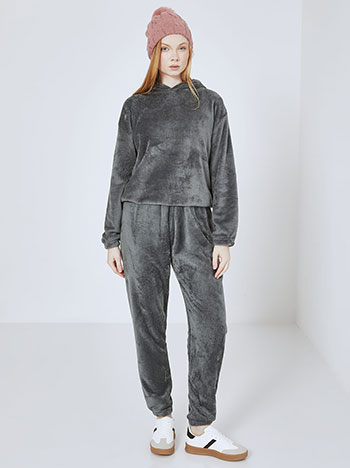 Celestino Σετ φόρμας fleece με κουκούλα WR1019.0111+1