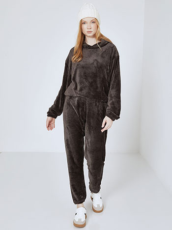 Celestino Σετ φόρμας fleece με κουκούλα WR1019.0111+4