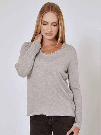 Πουλόβερ με αφινίριστες λεπτομέρειες WR7612.4320+2