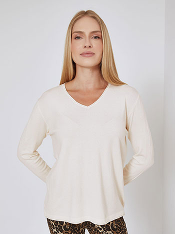 Πουλόβερ με αφινίριστες λεπτομέρειες WR7612.4320+4