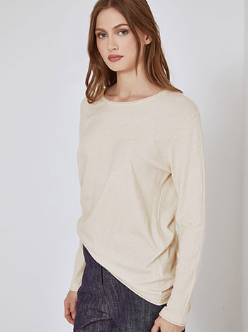 Πουλόβερ με αφινίριστο τελείωμα WR7612.4321+8