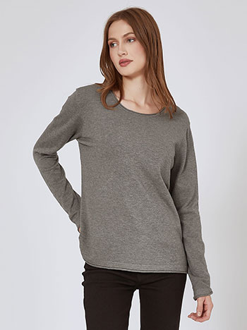 Πουλόβερ με αφινίριστο τελείωμα WR7612.4321+2