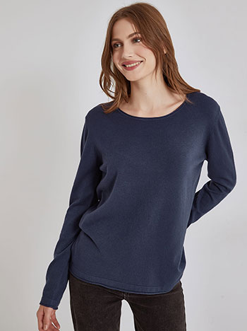 Πουλόβερ με αφινίριστο τελείωμα WR7612.4321+13