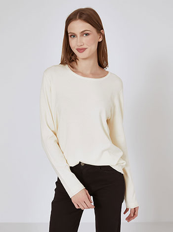 Πουλόβερ με αφινίριστο τελείωμα WR7612.4321+3