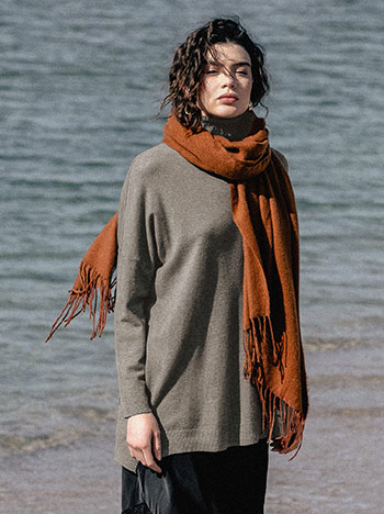 Ζιβάγκο μακρύ με ανοίγματα στο πλάι WR7612.4325+2