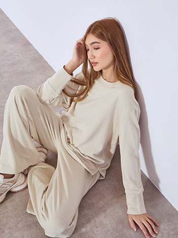 Μπλούζα ασύμμετρη με απαλή υφή WT0028.4929+6