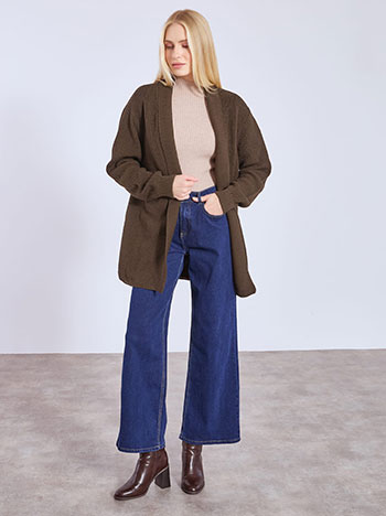 Ζακέτα μακριά πλεκτή ριπ WT1010.5001+3 φωτογραφία