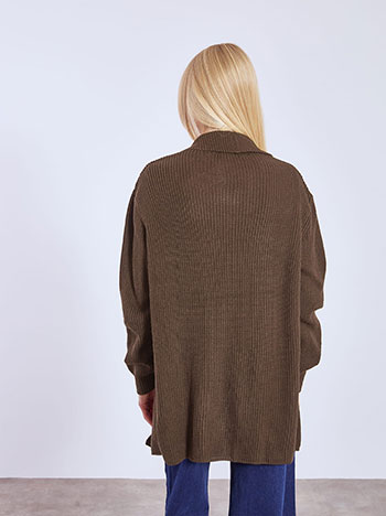 Ζακέτα μακριά πλεκτή ριπ WT1010.5001+3 φωτογραφία