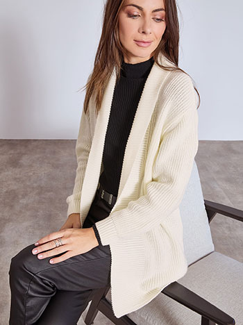 Ζακέτα μακριά πλεκτή ριπ WT1010.5001+2 φωτογραφία