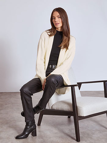 Ζακέτα μακριά πλεκτή ριπ WT1010.5001+2 φωτογραφία