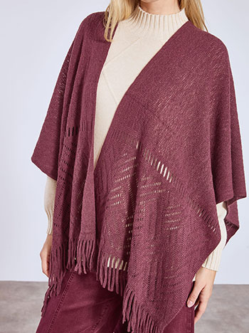 Κάπα πλεκτή με κρόσια WT1018.9090+4 φωτογραφία