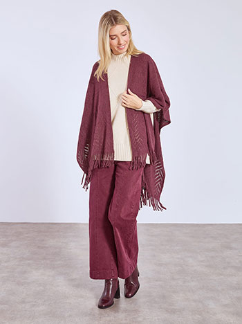 Κάπα πλεκτή με κρόσια WT1018.9090+4 φωτογραφία