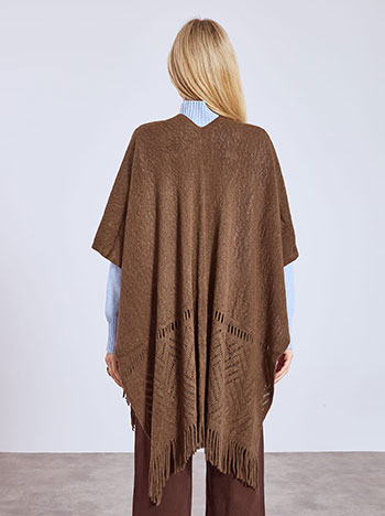 Κάπα πλεκτή με κρόσια WT1018.9090+2 φωτογραφία