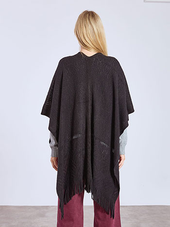 Κάπα πλεκτή με κρόσια WT1018.9090+3 φωτογραφία