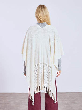 Κάπα πλεκτή με κρόσια WT1018.9090+1 φωτογραφία