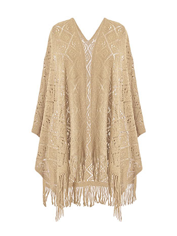 Κάπα πλεκτή με διάτρητα σχέδια WT1018.9206+3 φωτογραφία