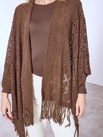 Κάπα πλεκτή με διάτρητα σχέδια WT1018.9206+4 φωτογραφία