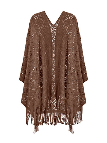 Κάπα πλεκτή με διάτρητα σχέδια WT1018.9206+4 φωτογραφία