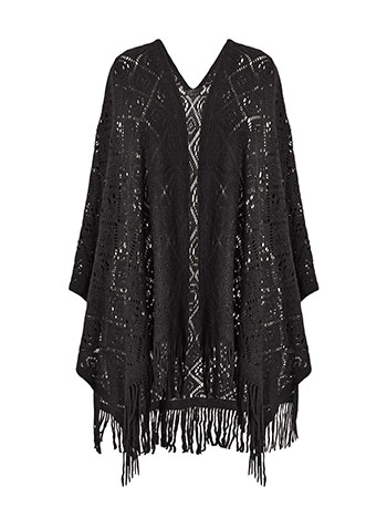 Κάπα πλεκτή με διάτρητα σχέδια WT1018.9206+2 φωτογραφία